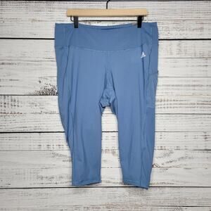 Adidas aeroready Circuit Cropped Leggings with Side Pocket Blue | 3X